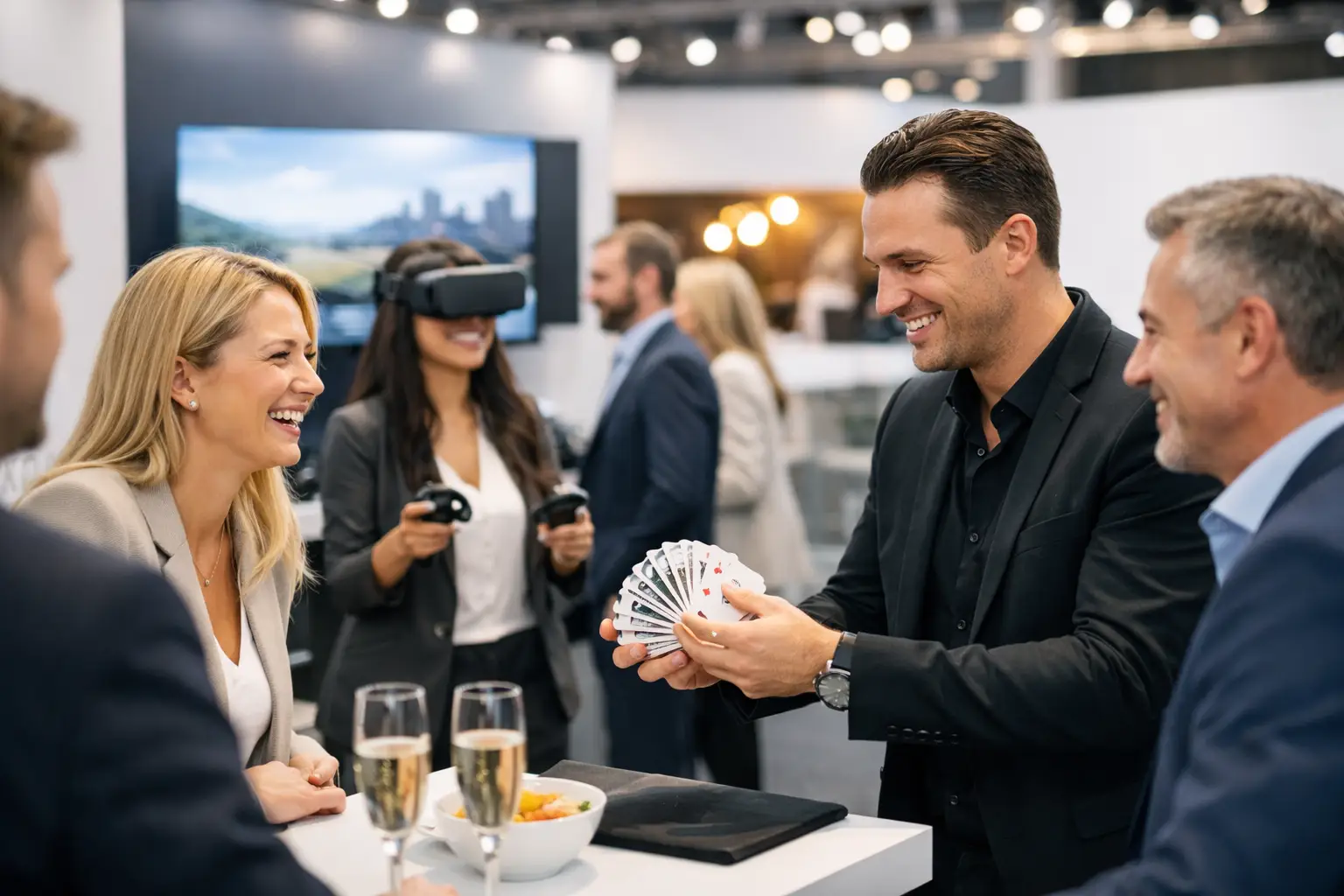 Unterhaltung für Messestand-Kundenbindung