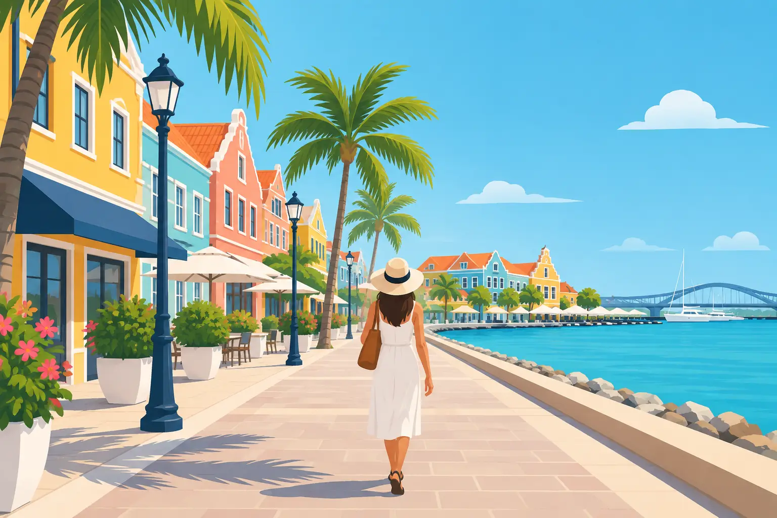 Explore Oranjestad on Foot, One Street at a Time