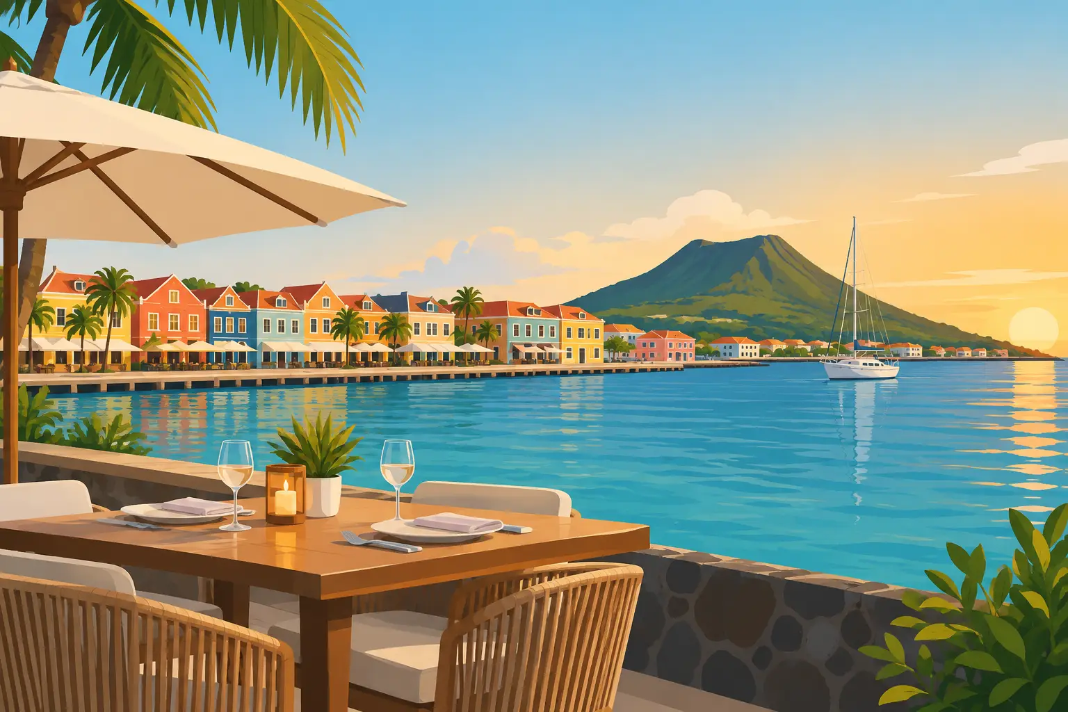 Oranjestad Waterfront Dining Guide for Statia
