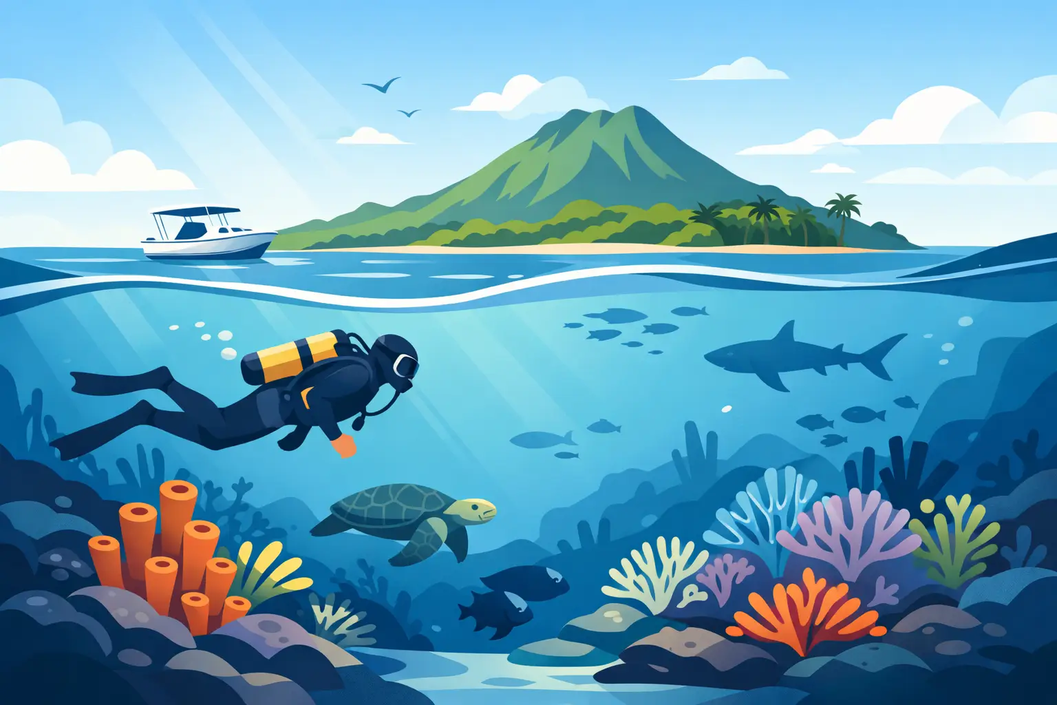 Statia Diving in a Caribbean Sea Kept Wild