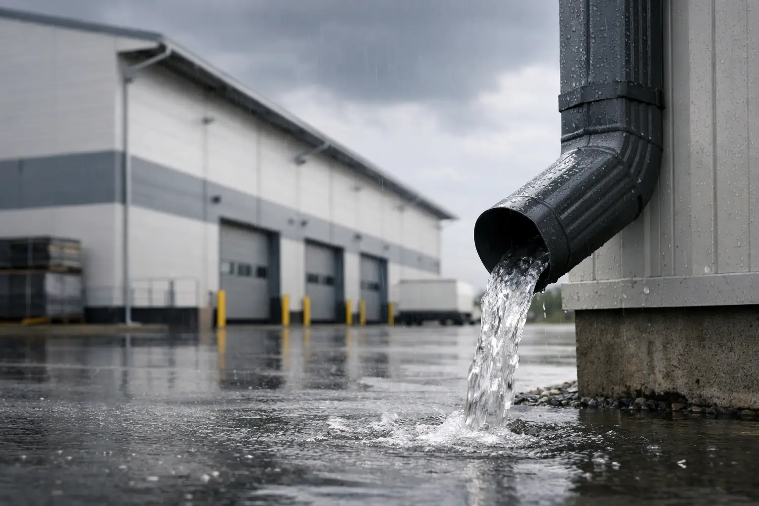 Plan rainwater drainage for warehouses with roof slopes, gutters, downpipes, overflow routes, and maintenance that prevents leaks, corrosion, and downtime.