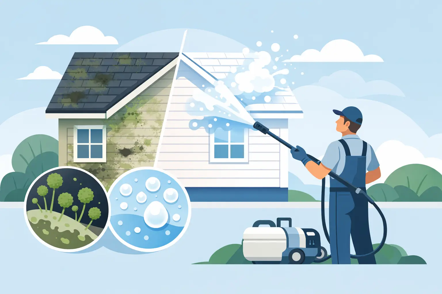 Does Soft Washing Kill Mold? Yes - With Limits