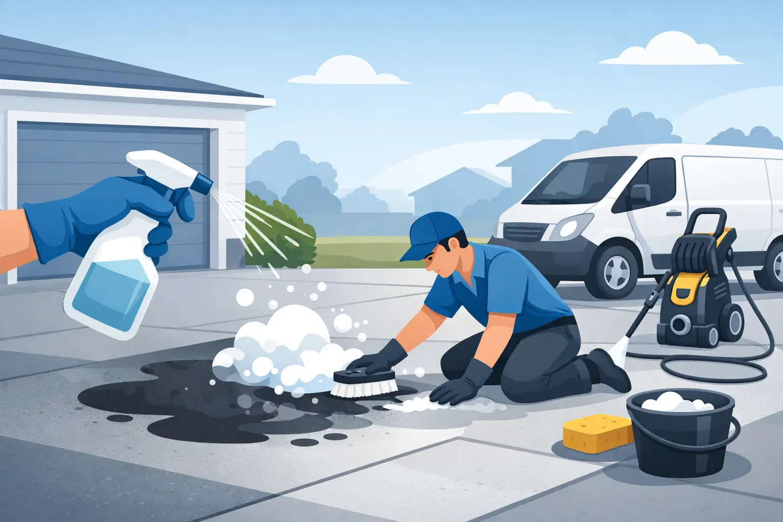 Driveway Oil Stain Removal Service That Works