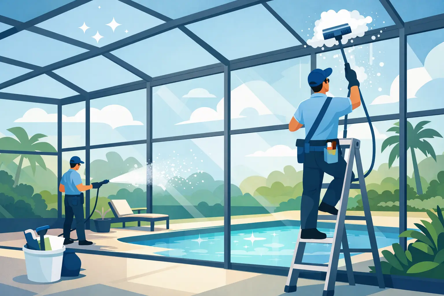 Screen Enclosure Cleaning Service That Lasts