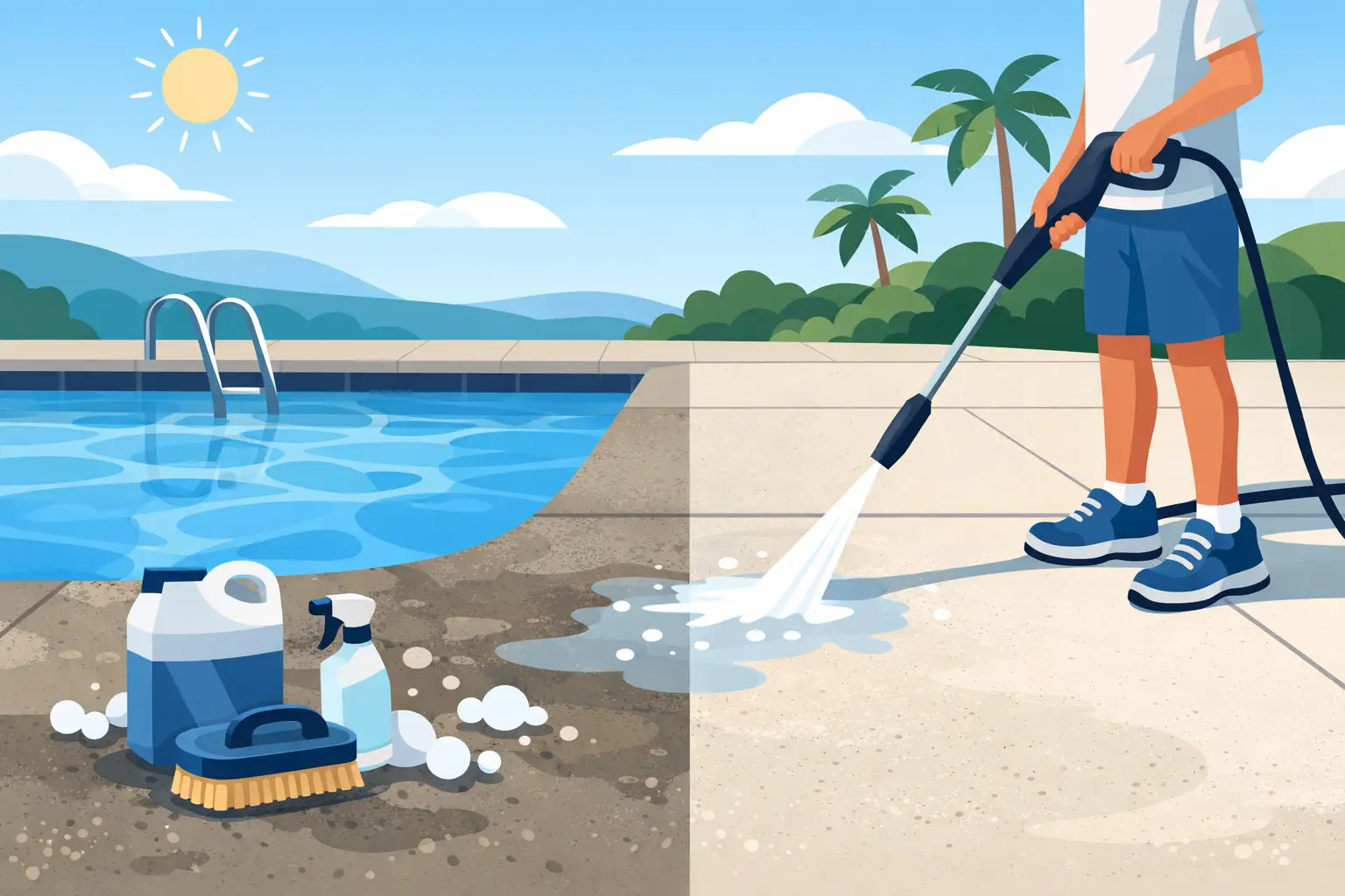 How to Clean Concrete Pool Deck Right