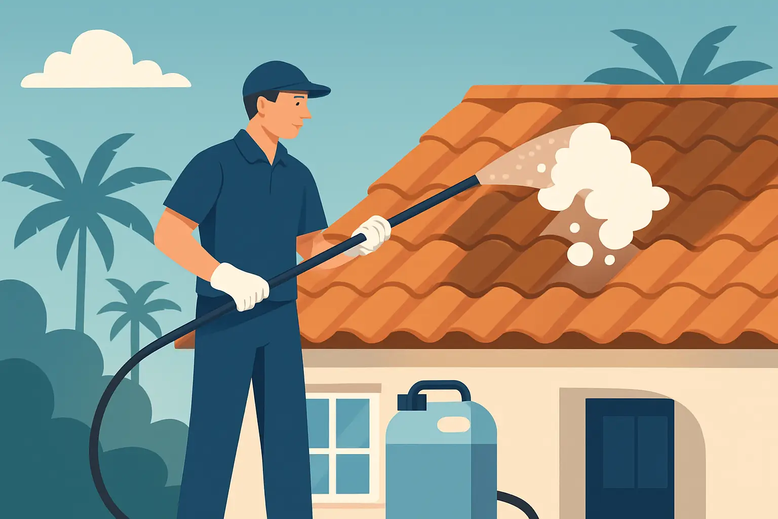 Soft Wash Roof Cleaning in Florida: What Works