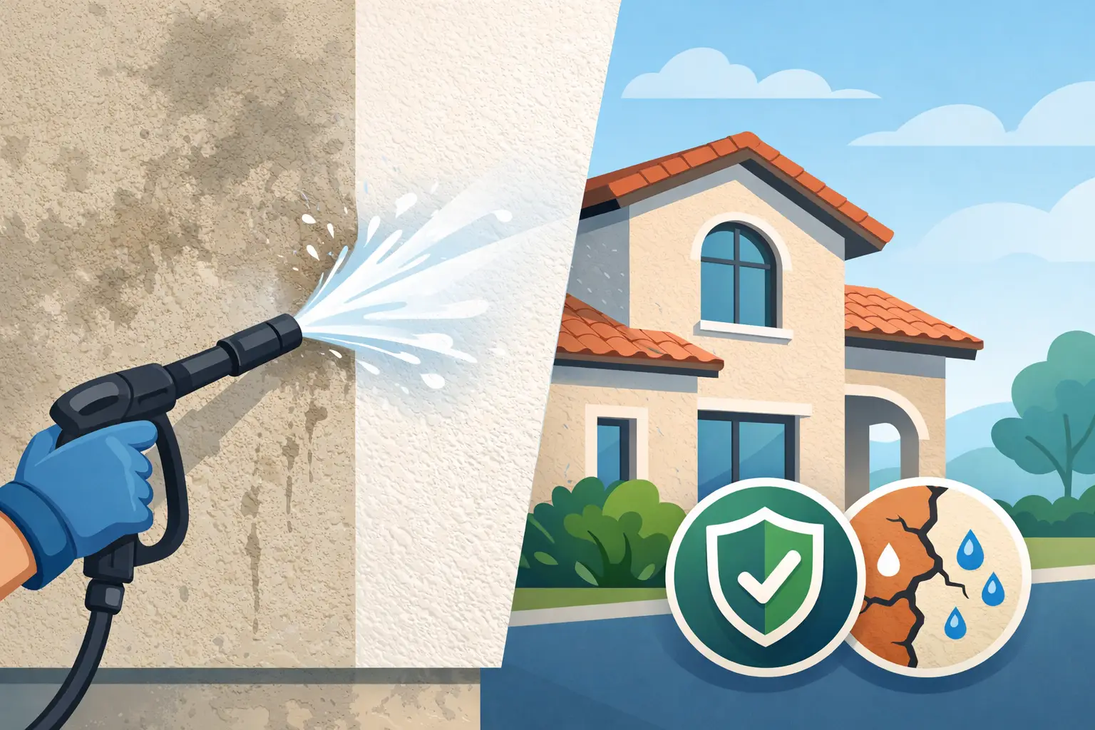 Is Pressure Washing Safe for Stucco?