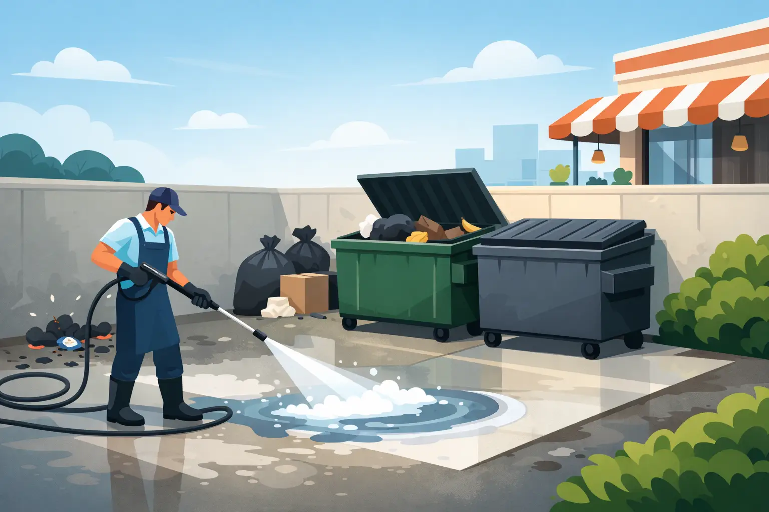 Restaurant Dumpster Pad Cleaning That Works