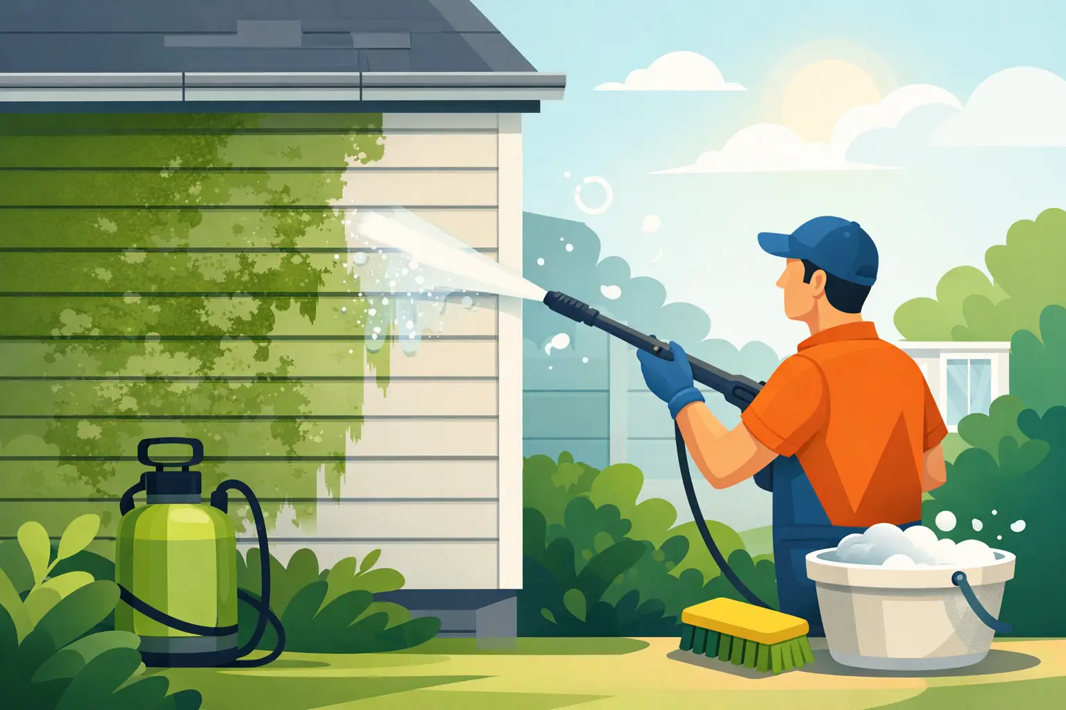 How to Remove Algae From Siding Safely