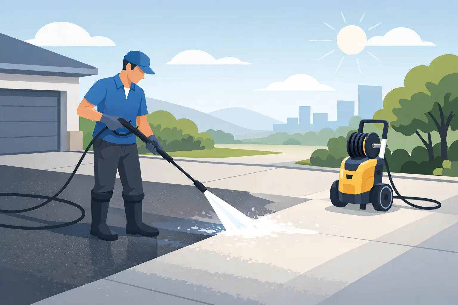 How to Pressure Wash a Driveway Right