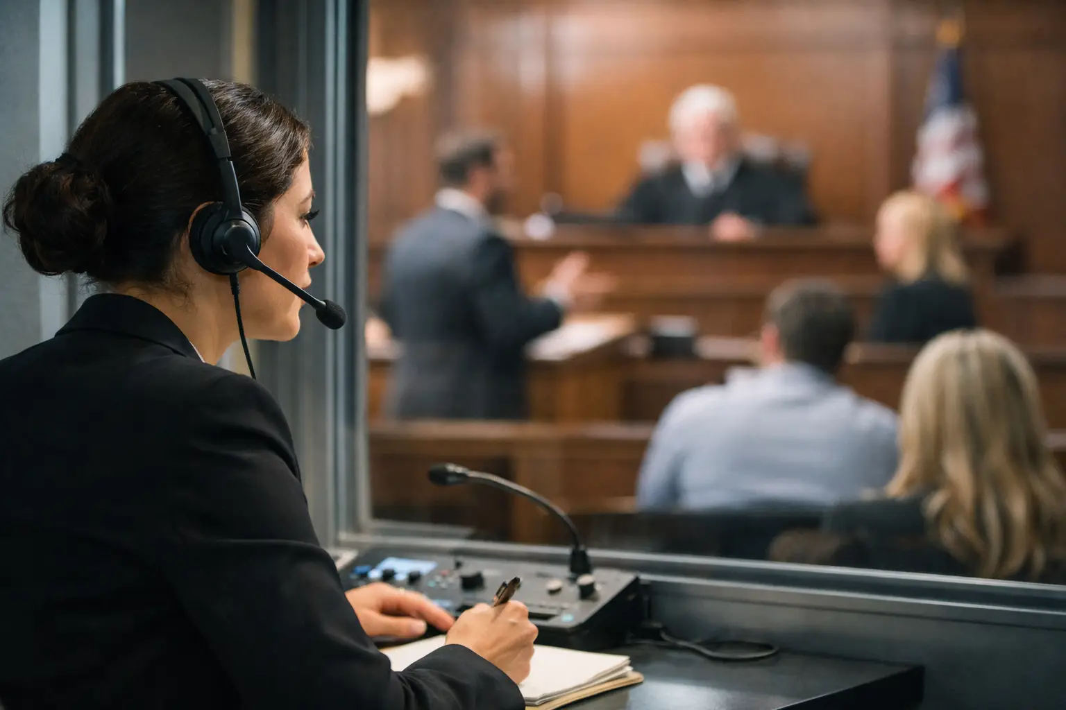 Interpretación simultánea para audiencia judicial