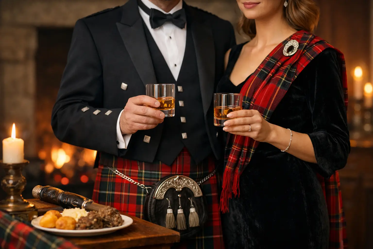 burns night ladies dress code Outfit Ideas for a Proper Celebration stripe evening gown