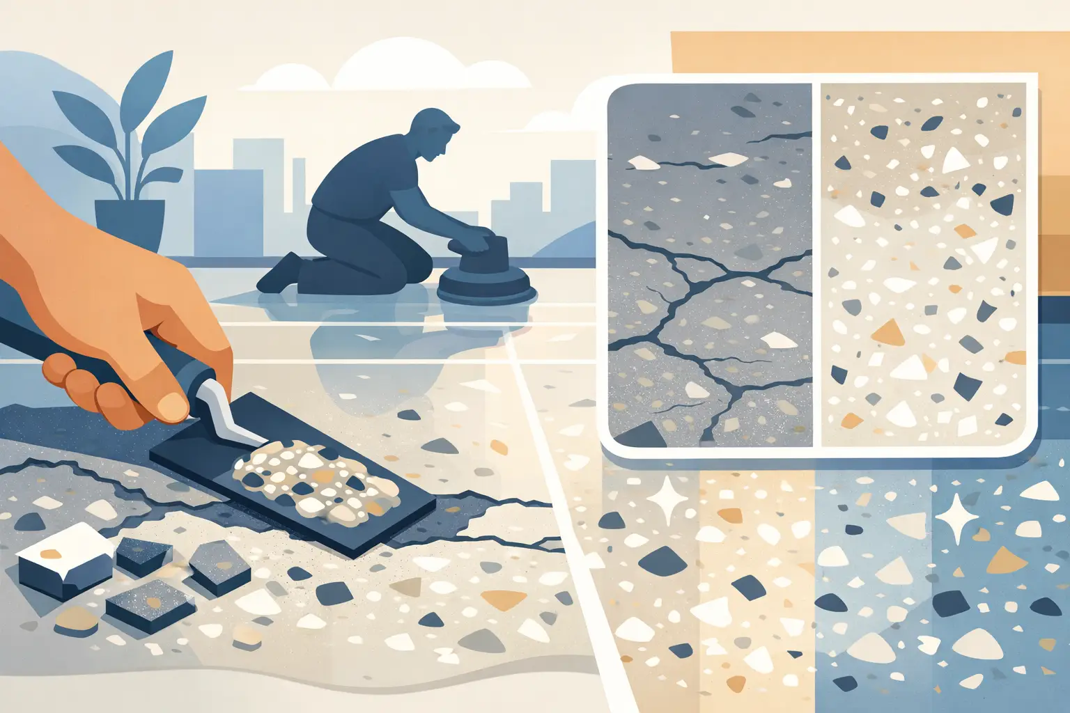 Terrazzo Repair That Restores Worn Floors — First Choice Floor Care