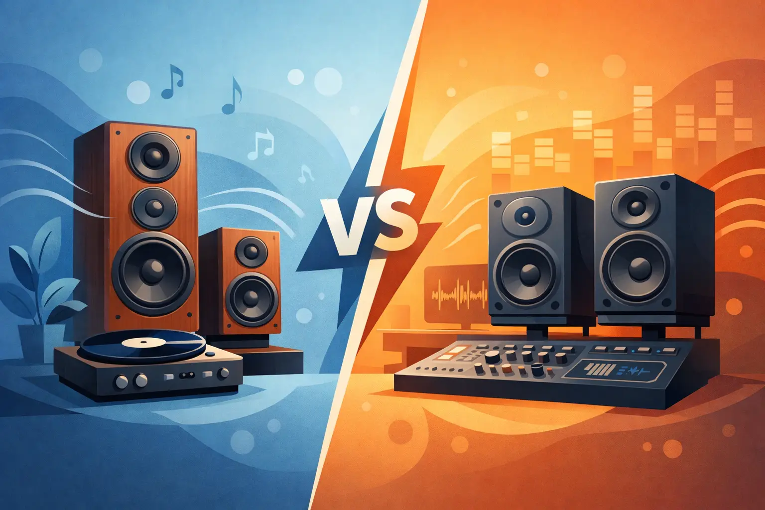 Audiophile Speakers vs Studio Monitors Compared
