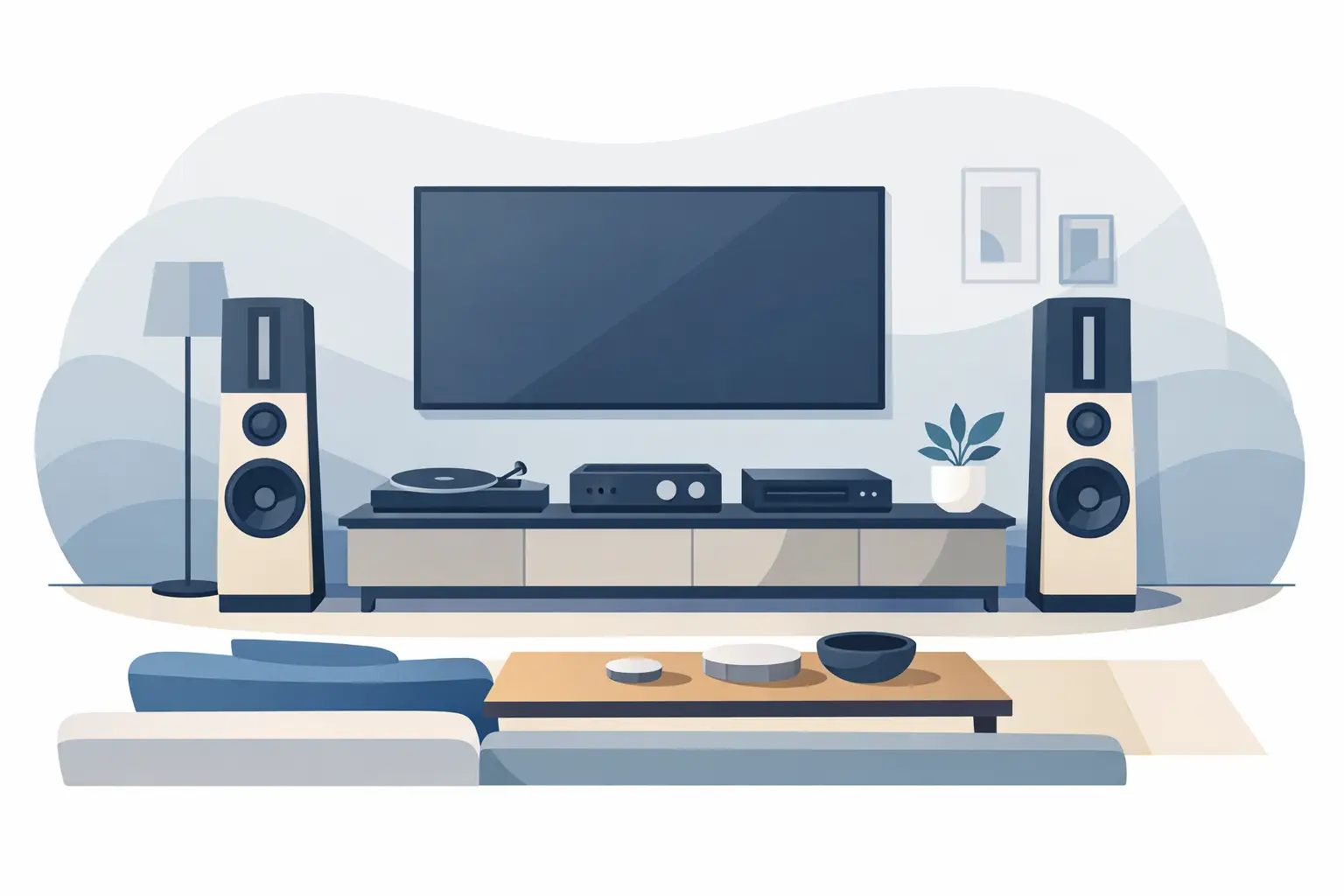 Ribbon Speaker Setup Example for Home Hi-Fi