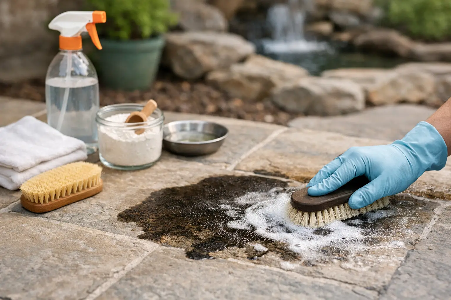 How to Remove Oil Stains from Stone Safely