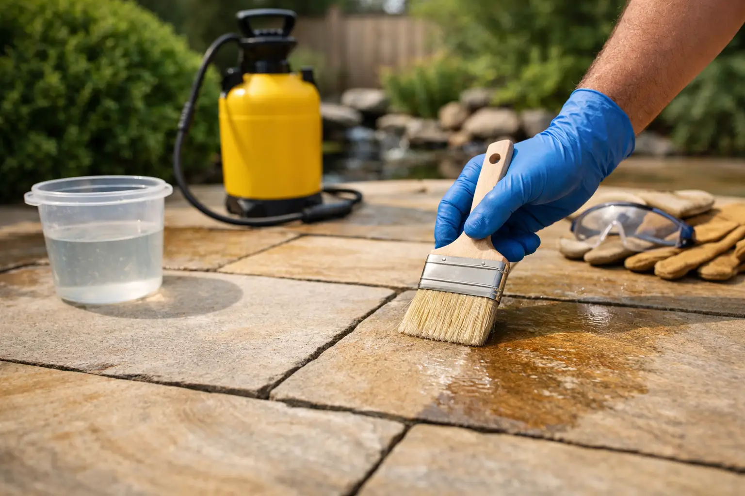 How to Protect Outdoor Sandstone Paving Properly