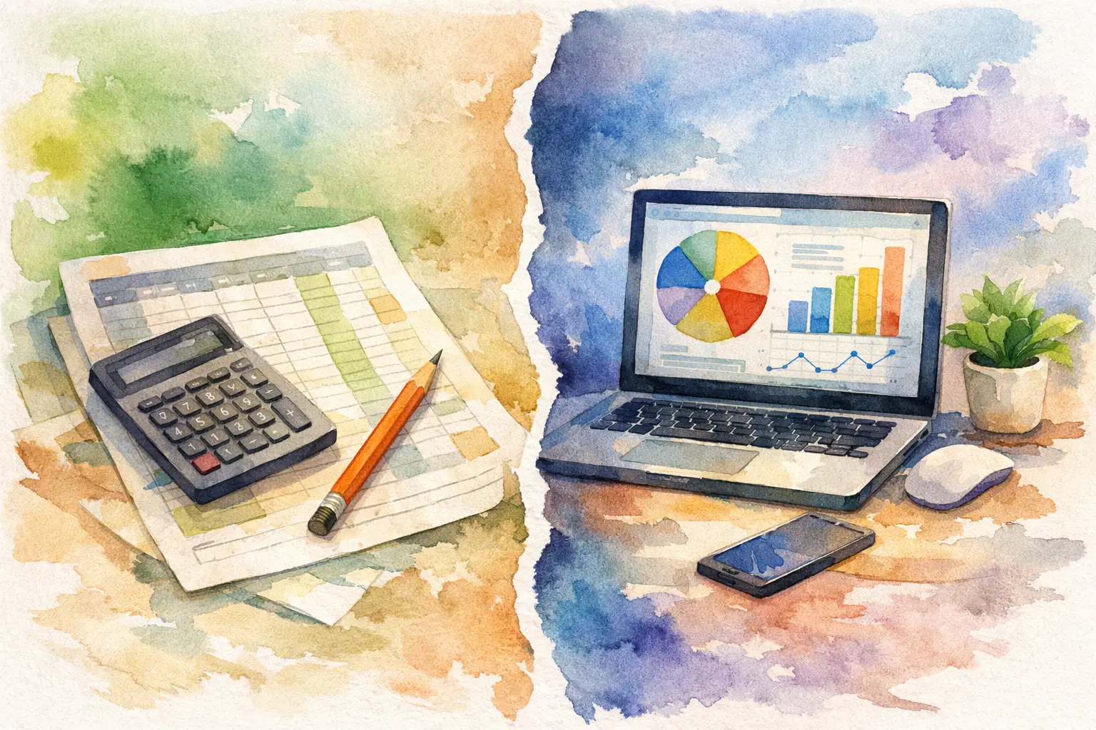 Planilha financeira vs software especializado