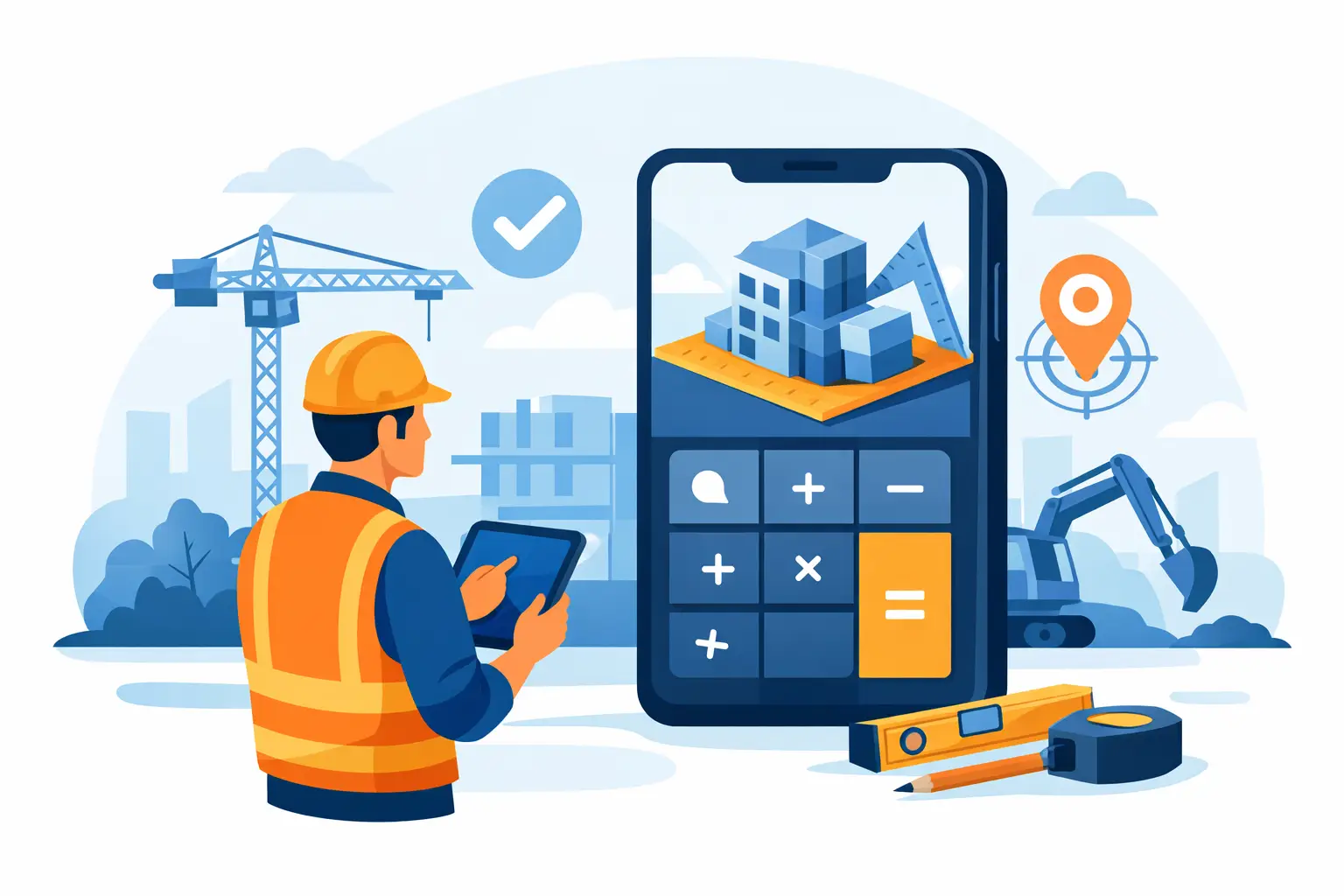Construction Calculator App for Site Accuracy