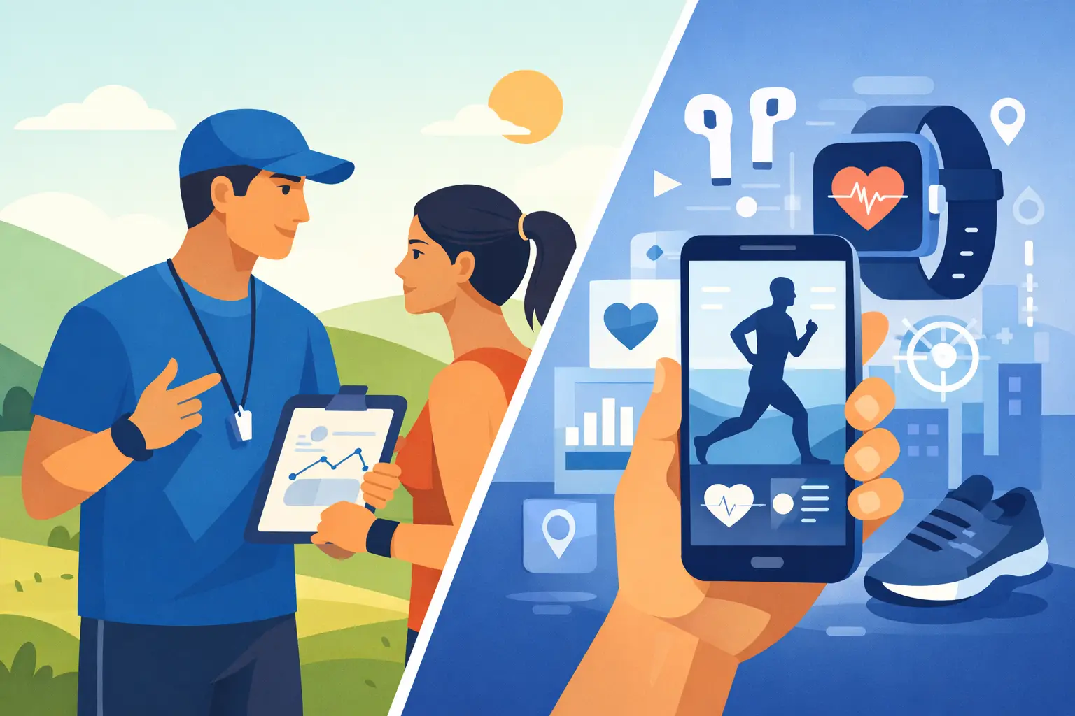 Personal Coach Versus Training App for Endurance