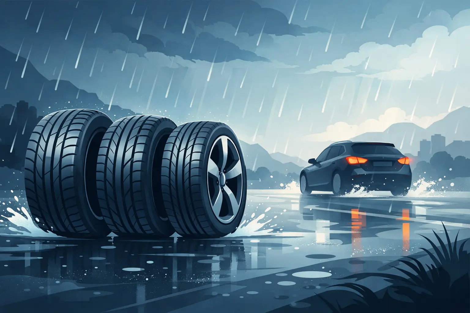 Meilleurs pneus pour pluie: quoi choisir
