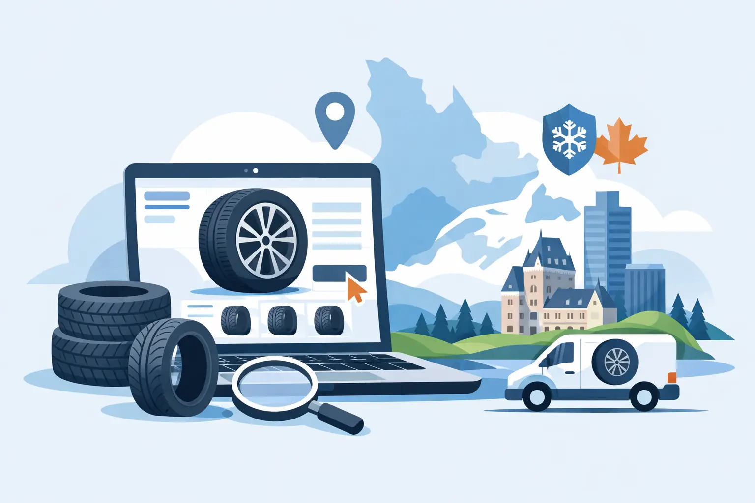 Guide achat pneus en ligne au Québec