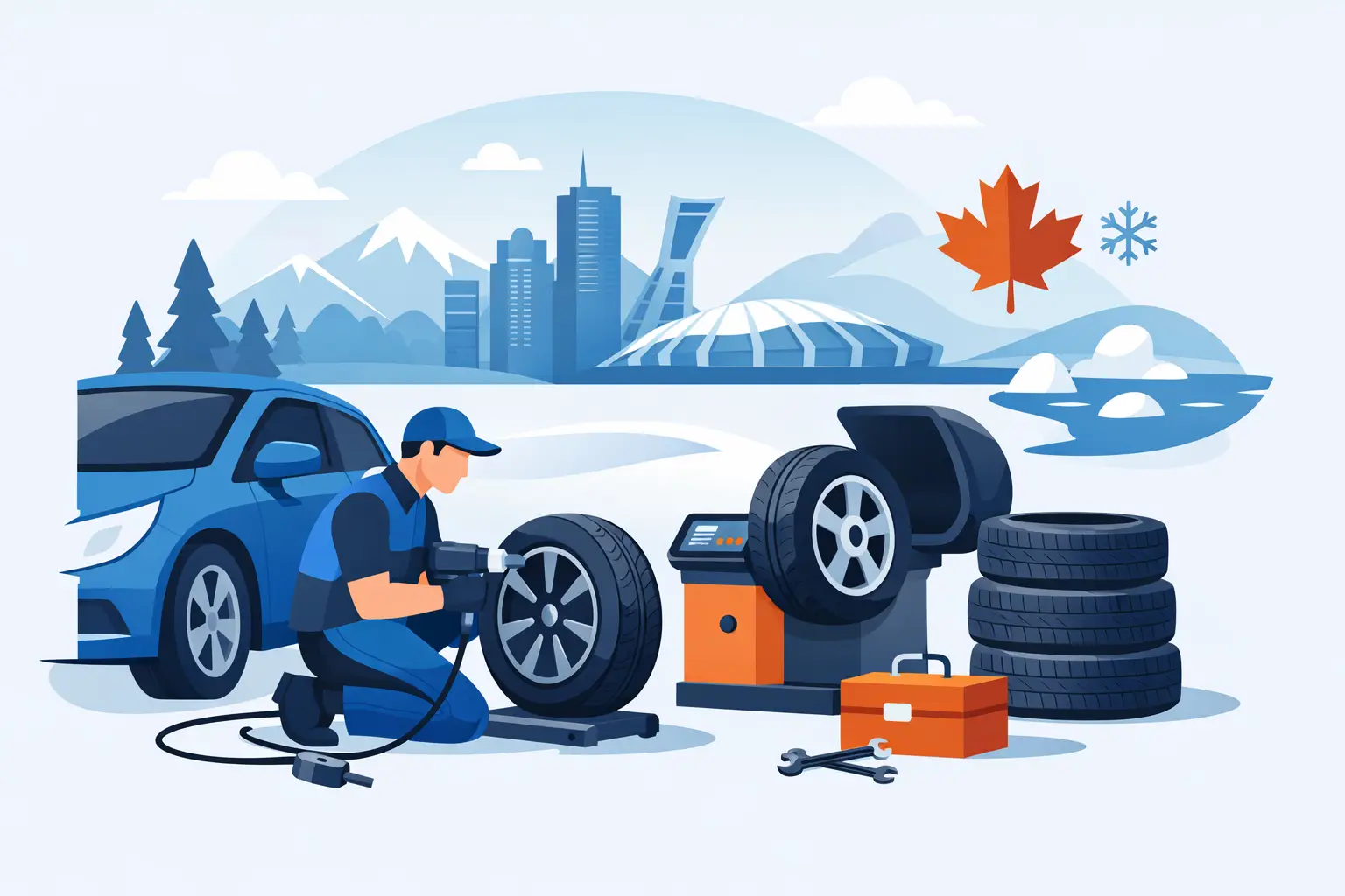 Combien coûte pose pneus au Québec?