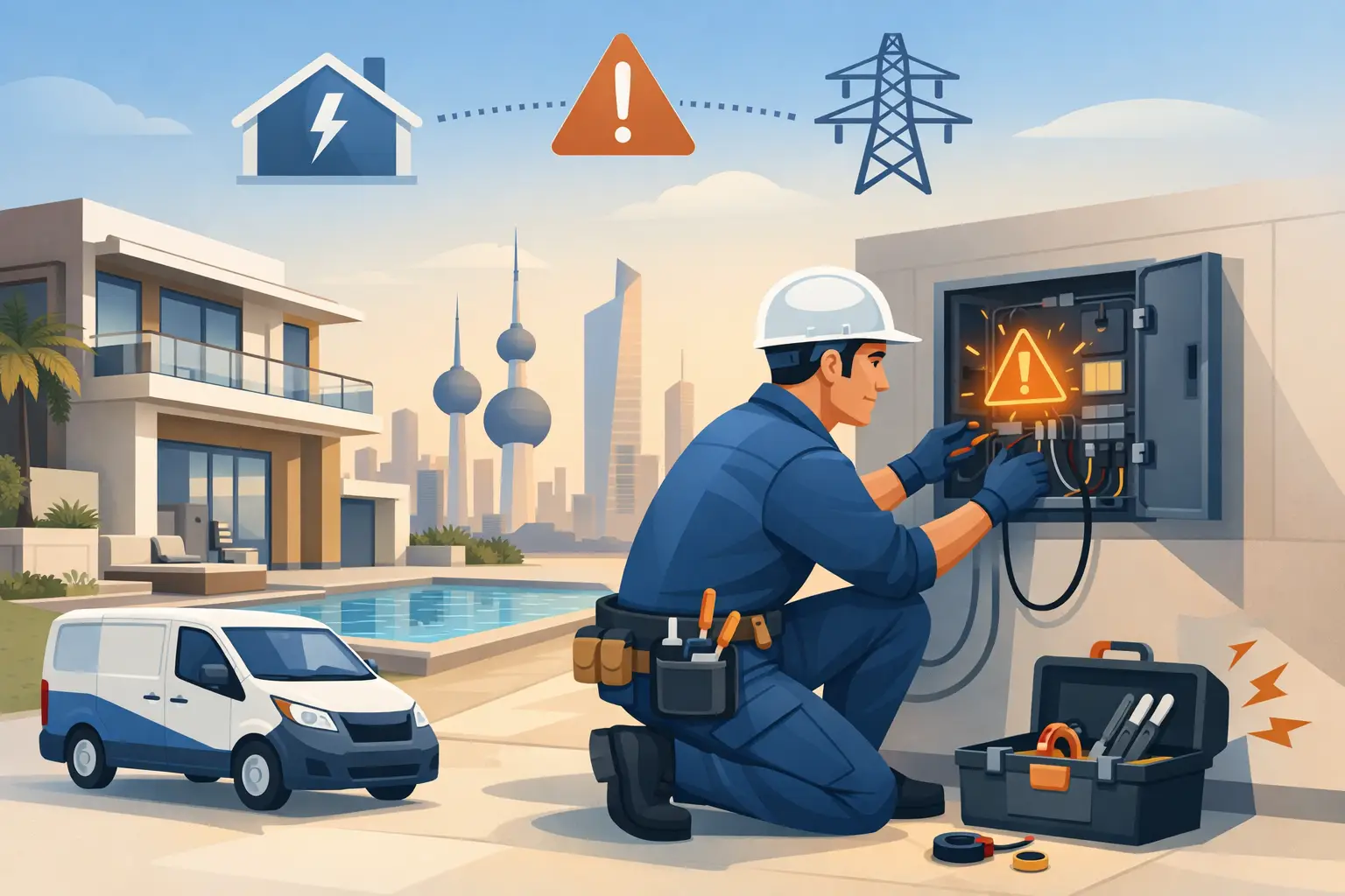 How to Report Electrical Faults in Kuwait