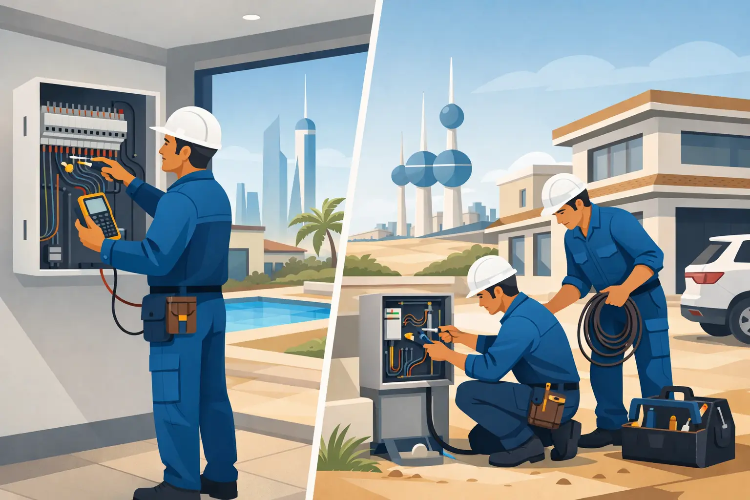 Electrical Inspection Versus Repair in Kuwait
