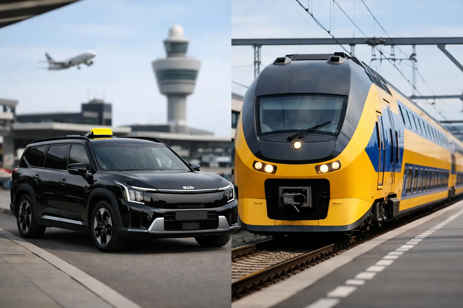 Taxi of trein Schiphol: wat is slimmer?