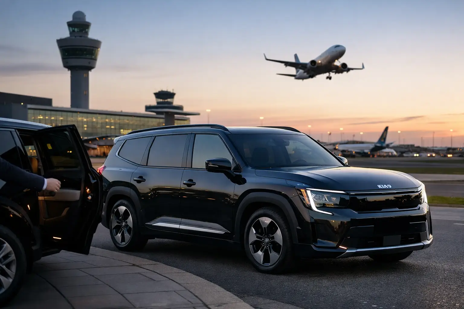 Taxi voor vroege vlucht Schiphol Velsen