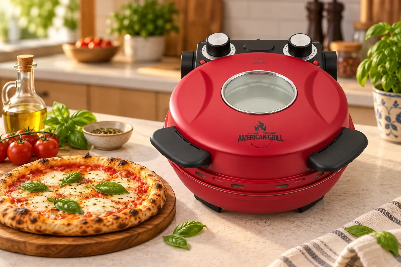 Horno para pizza a la piedra Roma Red | Burtec Chile