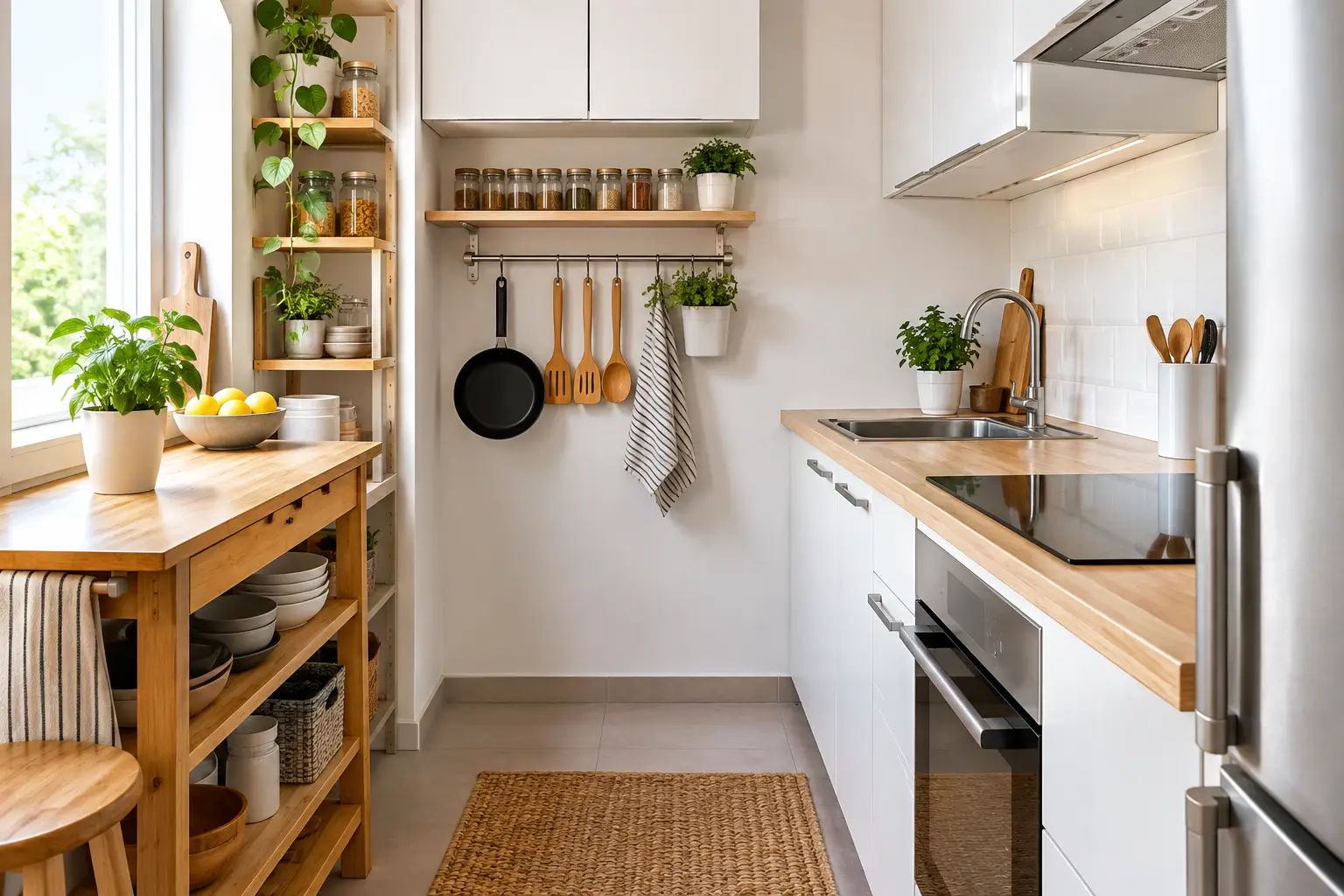 Cómo organizar cocina pequeña y ganar espacio