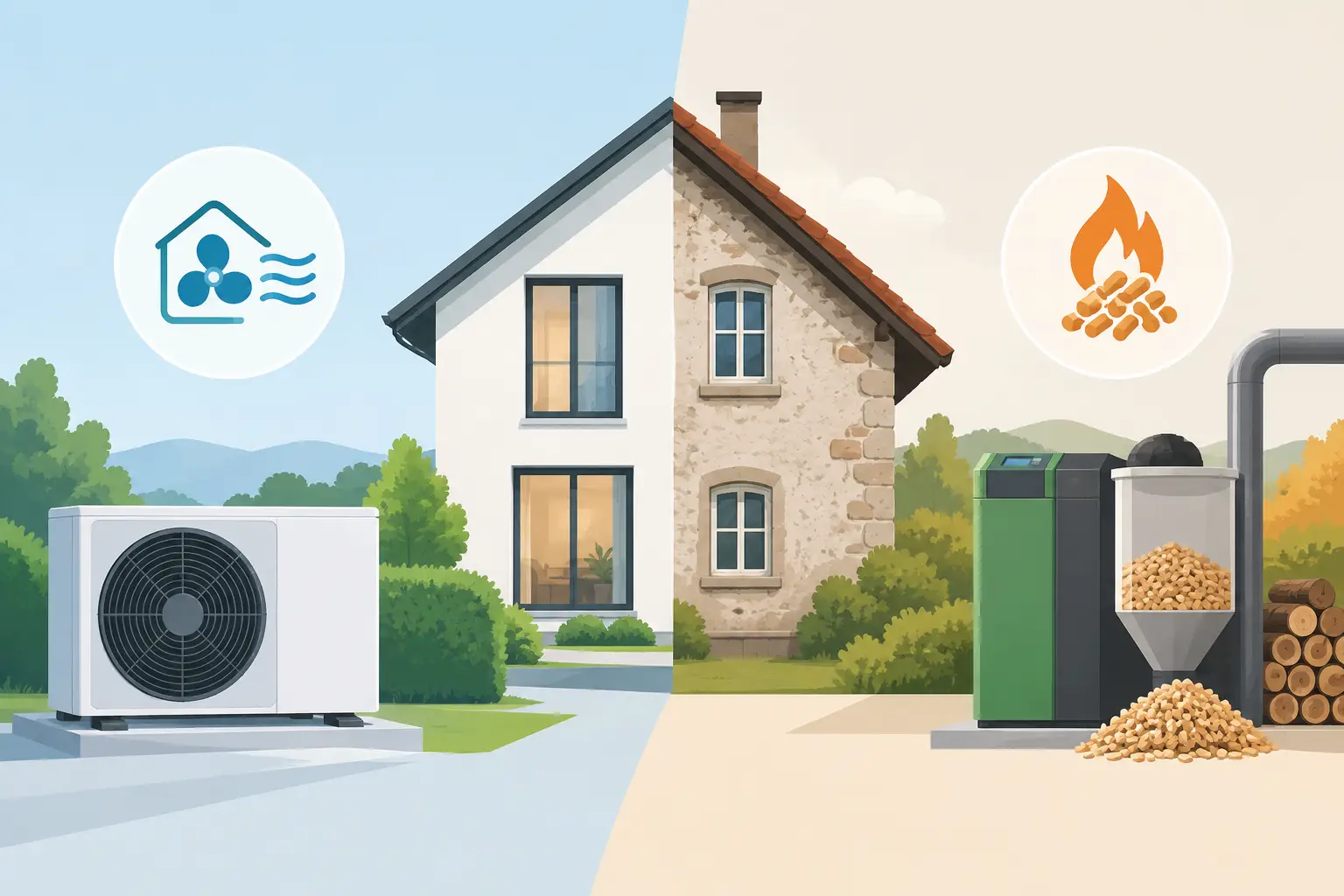 Wärmepumpe versus Pelletheizung im Altbau