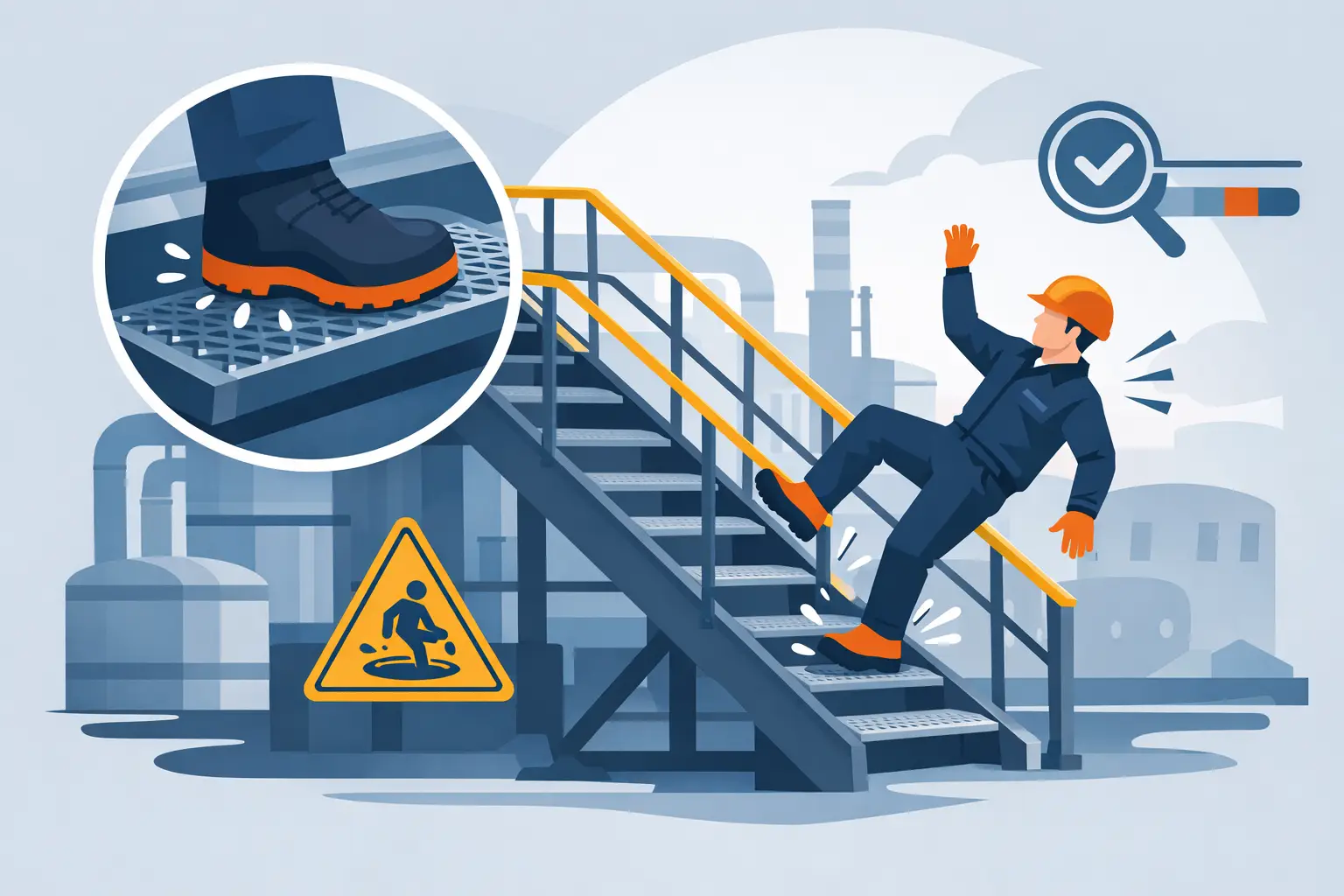 Slip Rating for Industrial Stairs