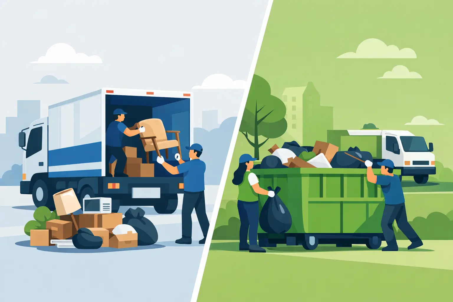 Junk Hauling vs Dumpster Rental