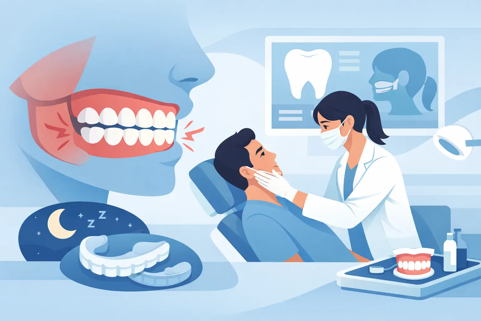 Tratamento do bruxismo com dentista