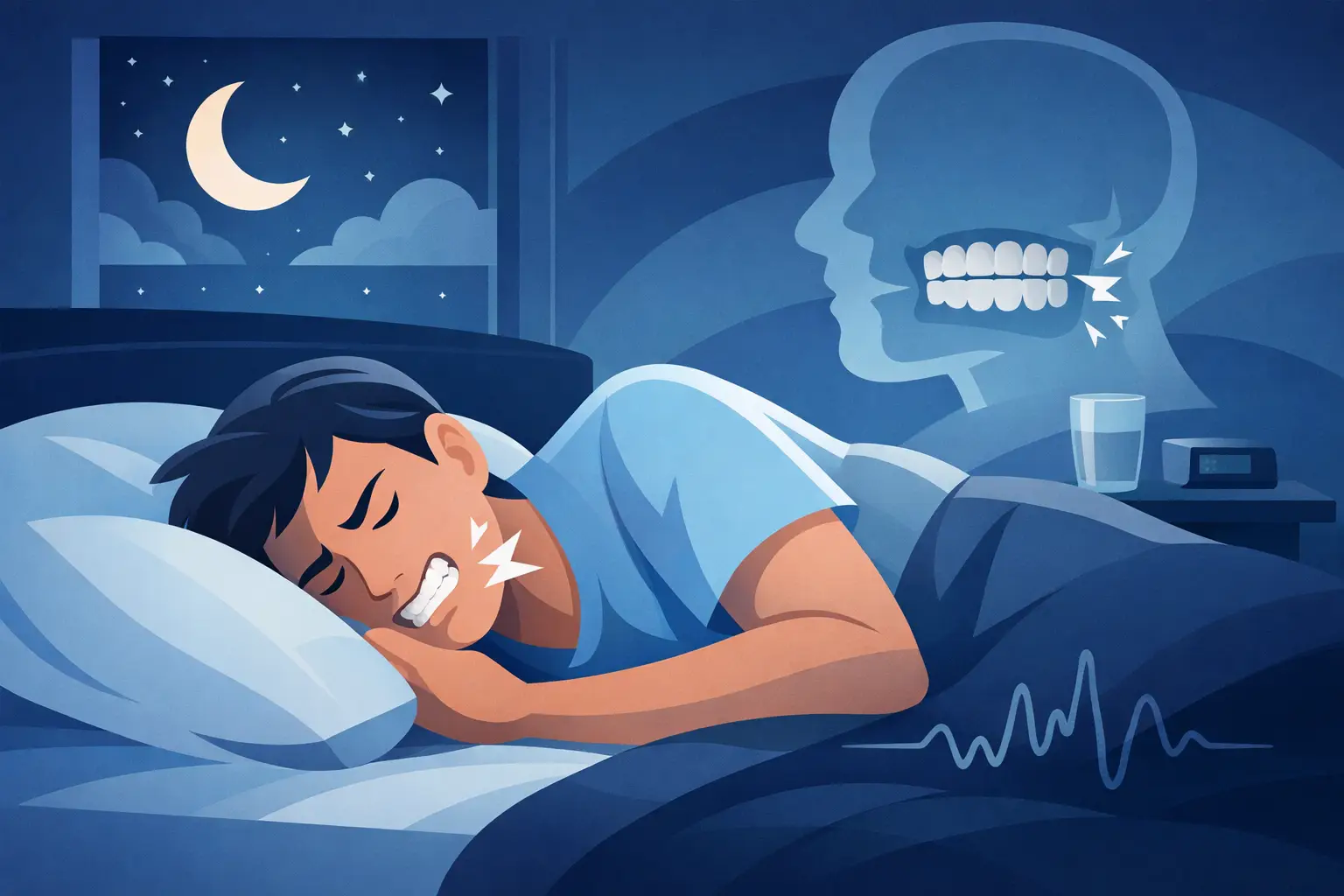 Qualidade do sono no bruxismo: o que muda à noite