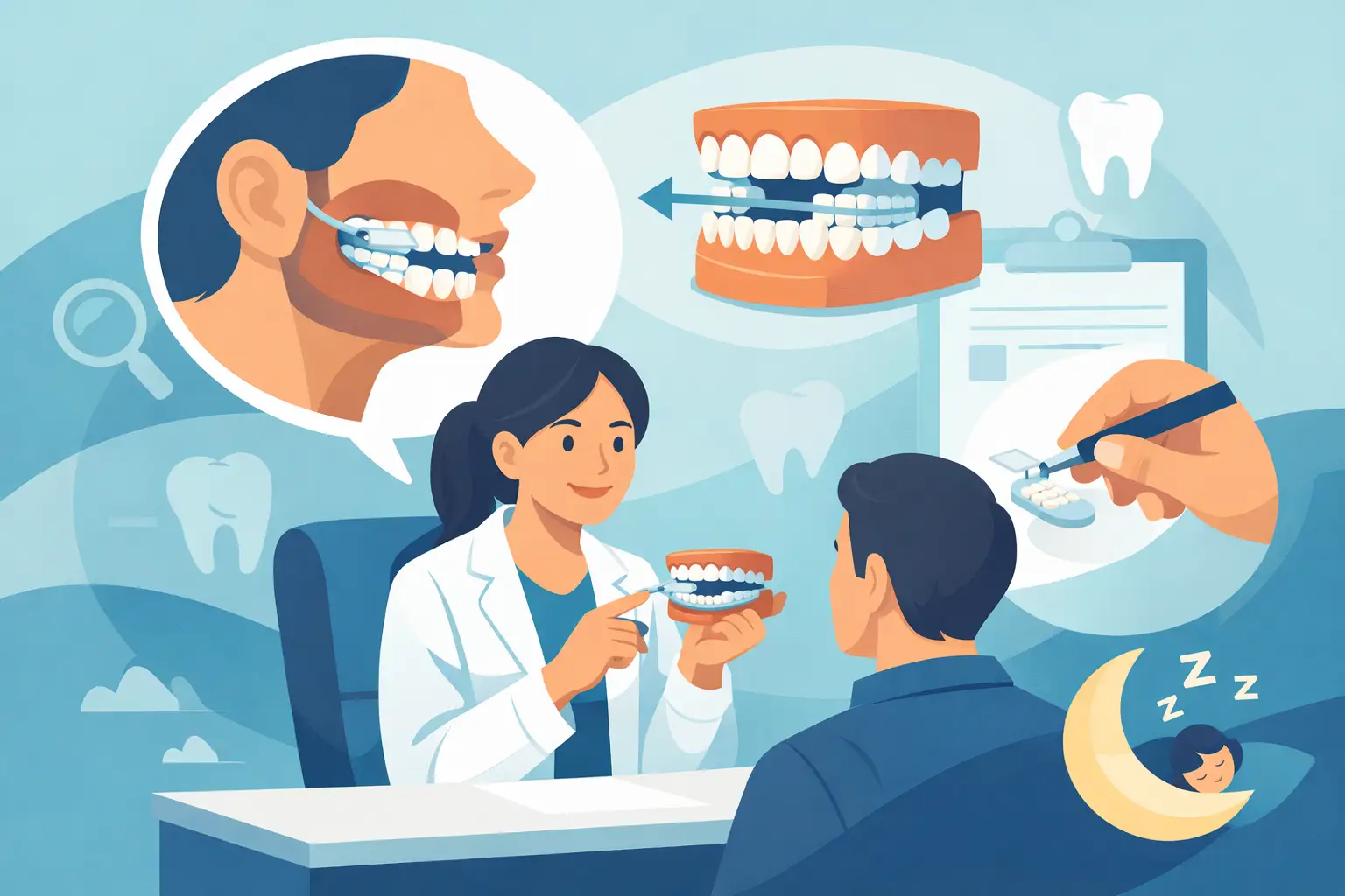 Como ajustar avanço mandibular com dentista
