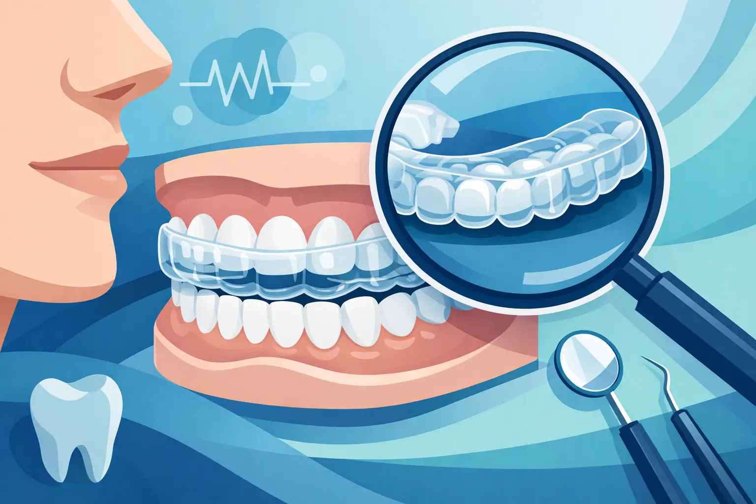 Avaliação precisa da placa oclusal sob medida