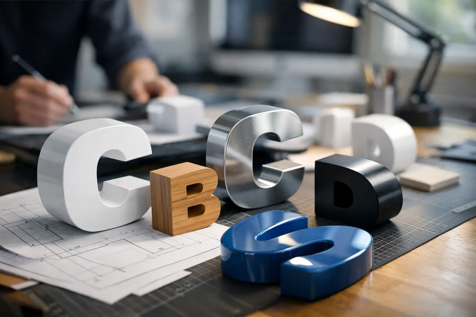 Letras volumétricas para produzir mais e lucrar