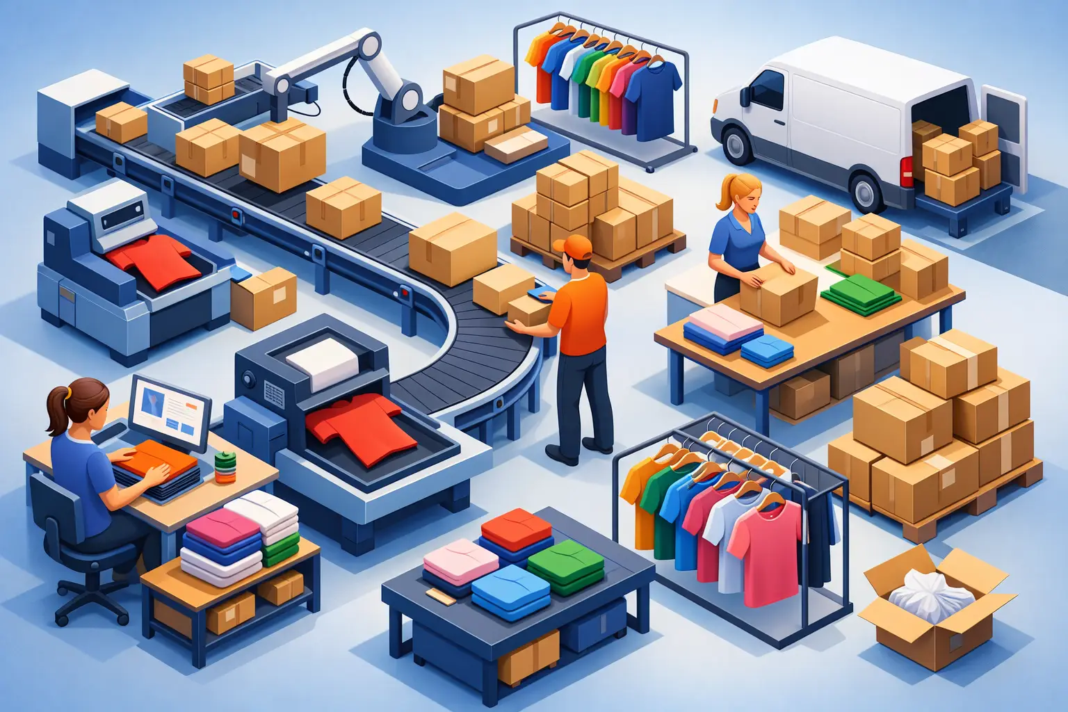 Wie funktioniert Textil Fulfillment im Betrieb?