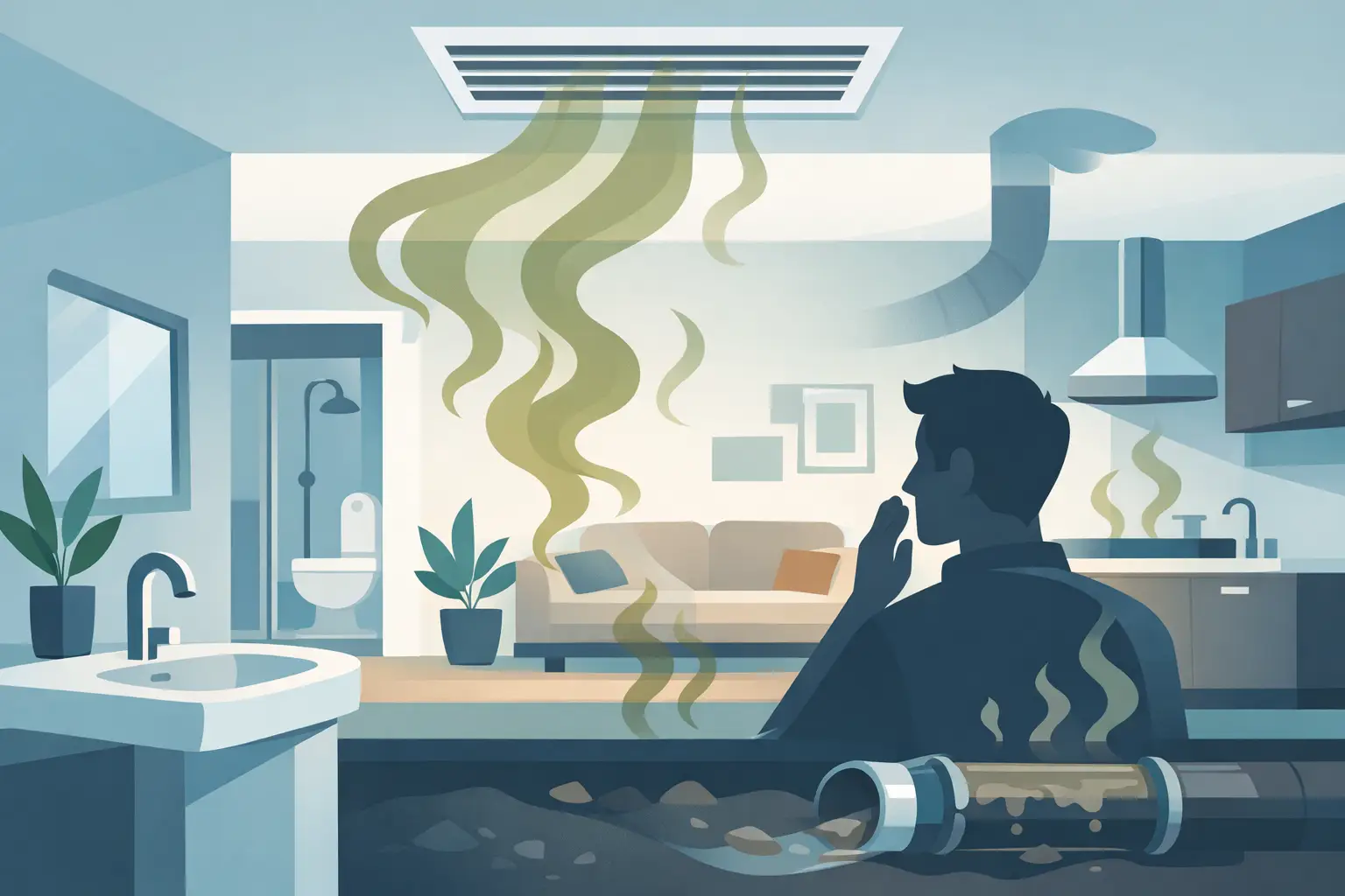 Waarom ruikt ventilatie naar riool in huis?
