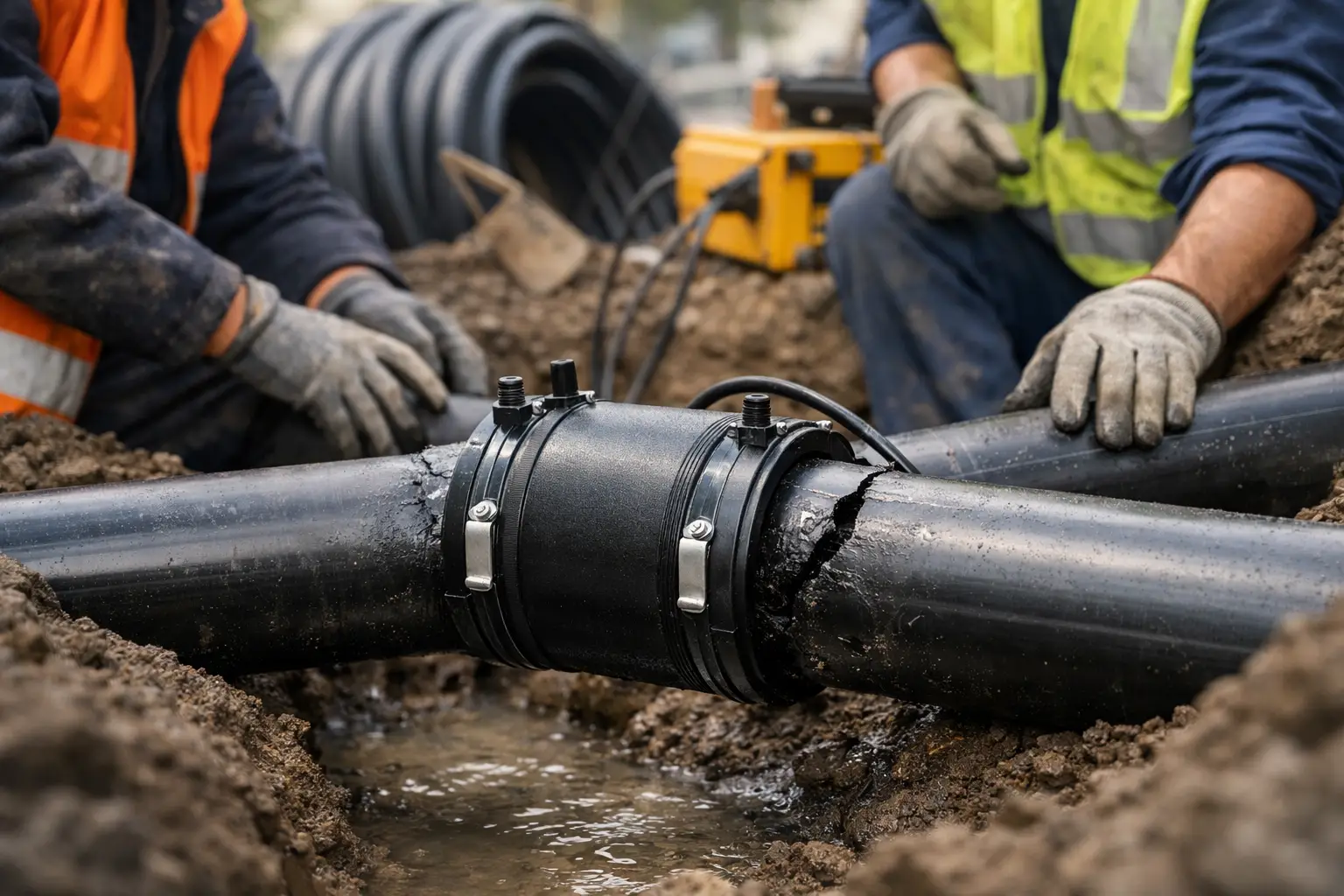 Como reparar tubo PEAD sem comprometer a rede
