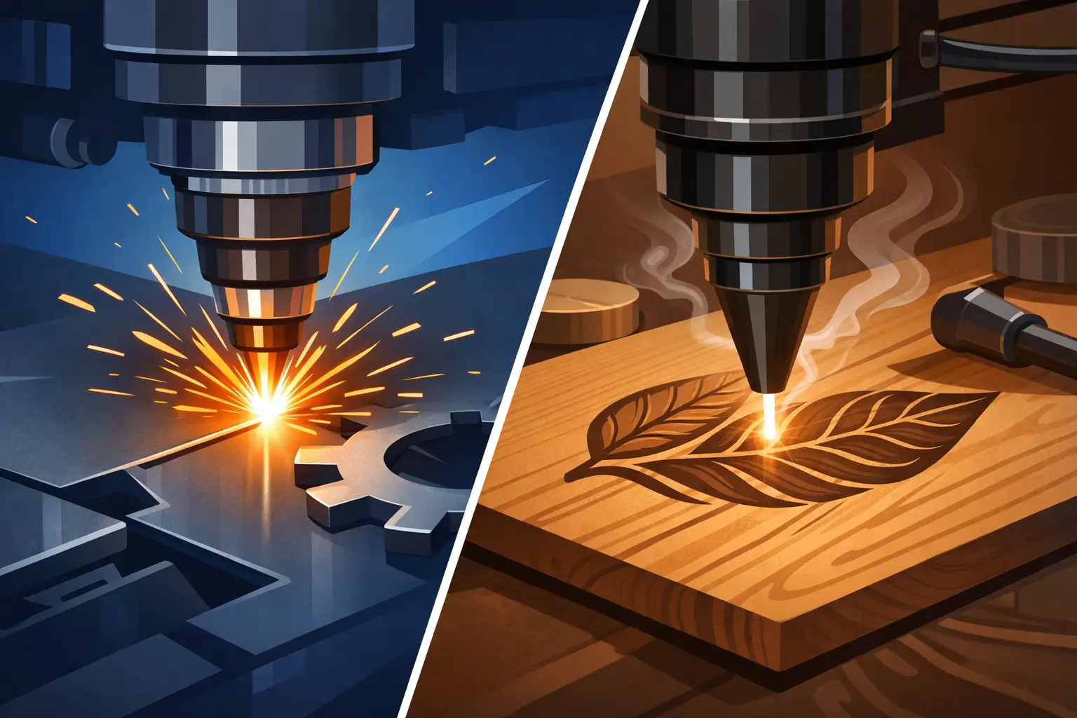 Skillnad laserskärning och gravyr
