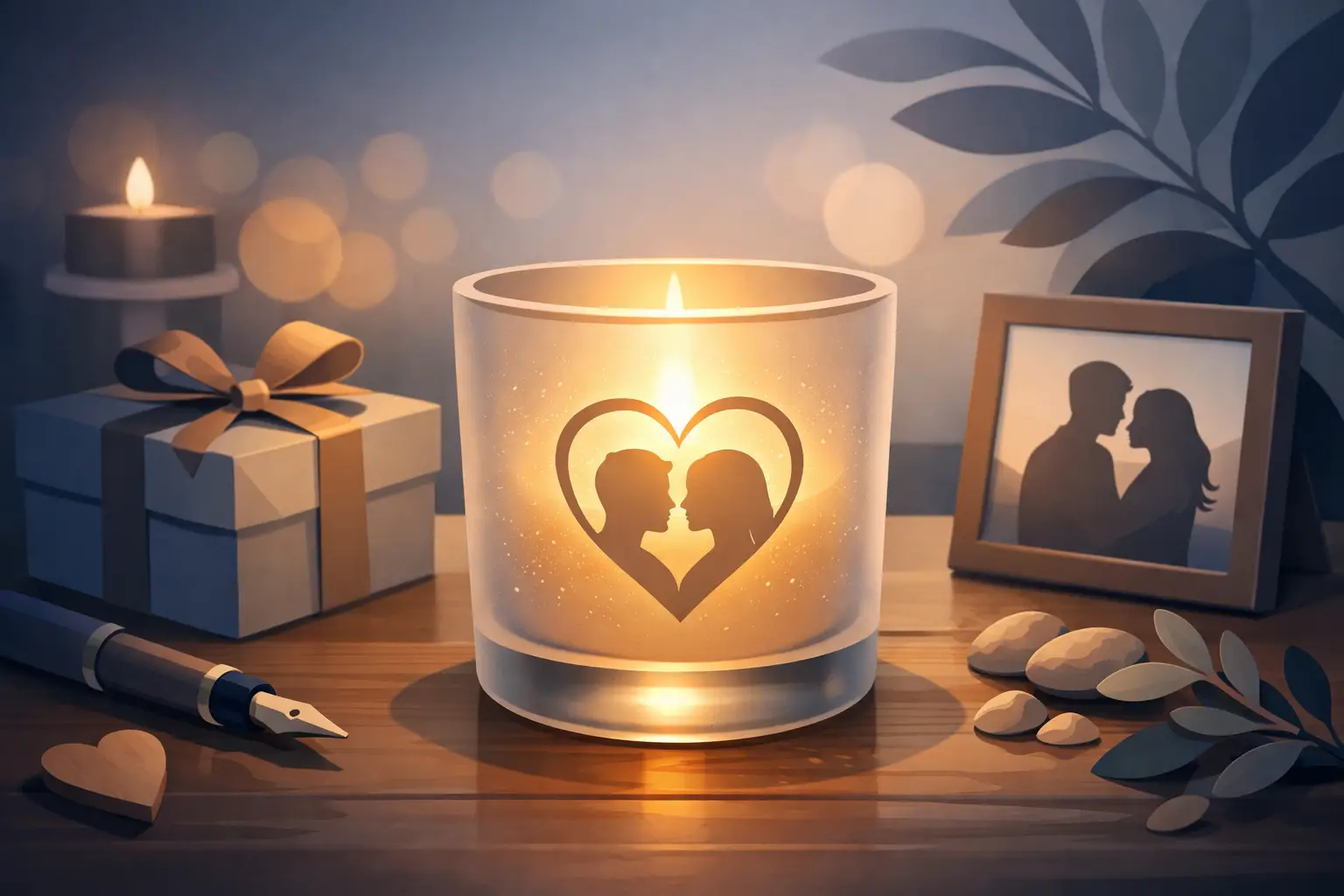 Ljuslykta med personlig text som känns på riktigt