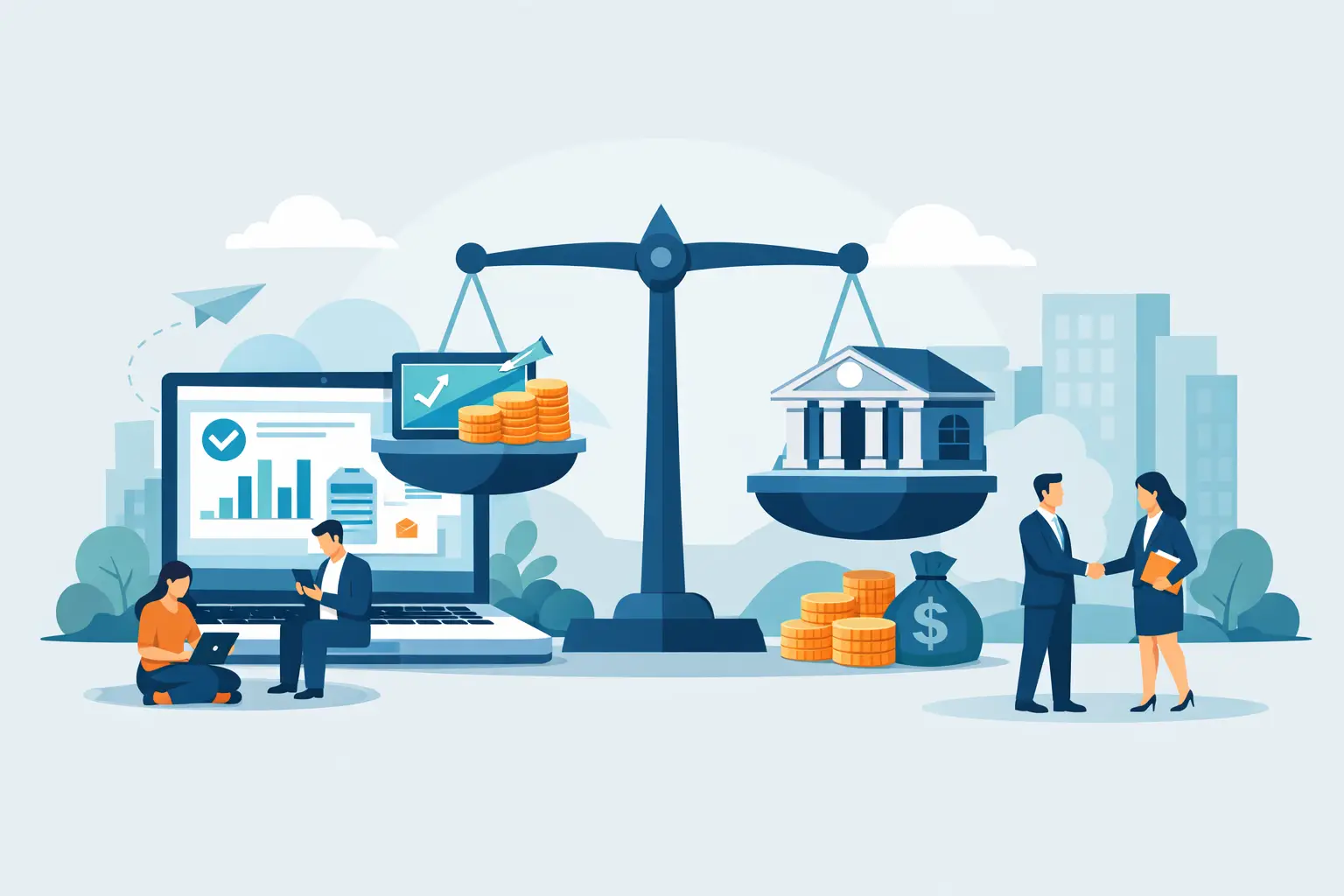 Online Lender Versus Bank for Business Funding