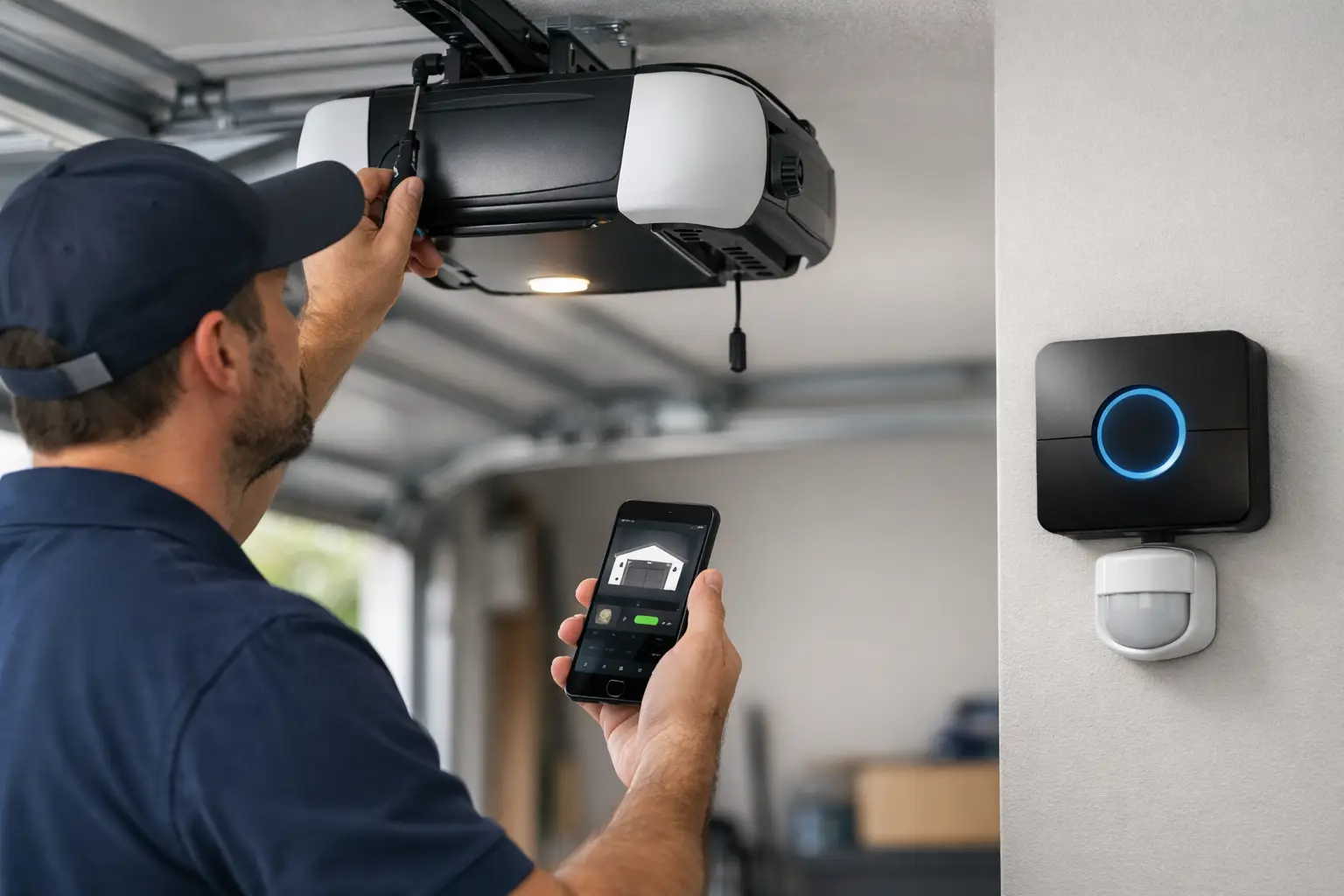Smart Garage Door Opener Installation