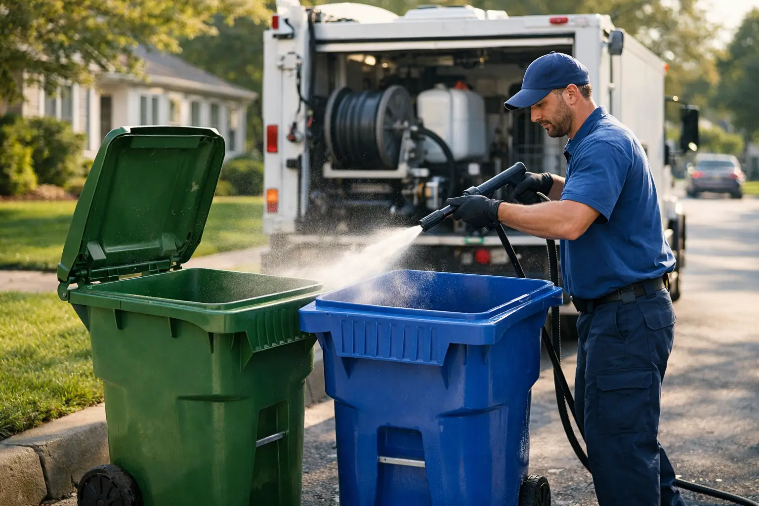 Garbage Bin Sanitizing Service That Fits Curb Day