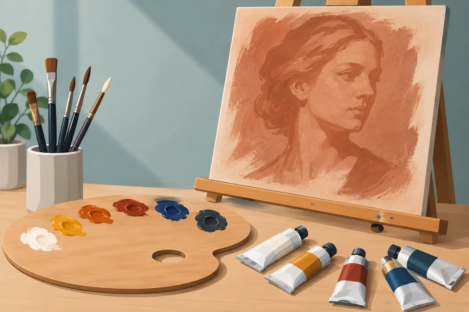 Best Colours for Underpainting in Oil Painting